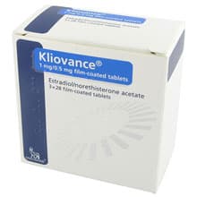 Pack of Kliovance 1mg/0.5mg estradiol/norethisterone acetate 84 film-coated tablets