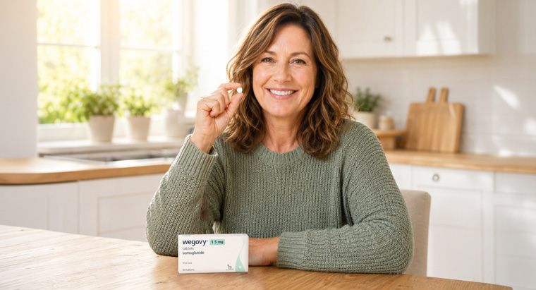 Wegovy 25mg tablets, the first GLP-1 weight-loss tablet licensed in the UK.