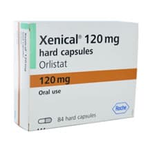 Pack of 84 Xenical 120mg orlistat oral hard capsules