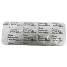 Blister pack of Doxycycline 100mg capsules