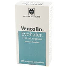Ventolin Evohaler 100mcg salbutamol sulfate inhaler
