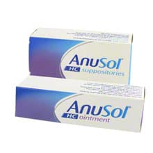 Pack of Anusol HC Suppositories and Anusol HC Ointment